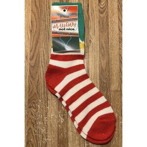 Women's Holiday Striped Elf Soft Crew Socks Embellished W/Pompoms  9-11 NWT